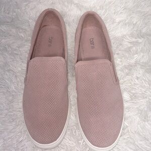 New Bar III Men's Brant Slip-On Sneakers Pink Leather Size 12.0 M
